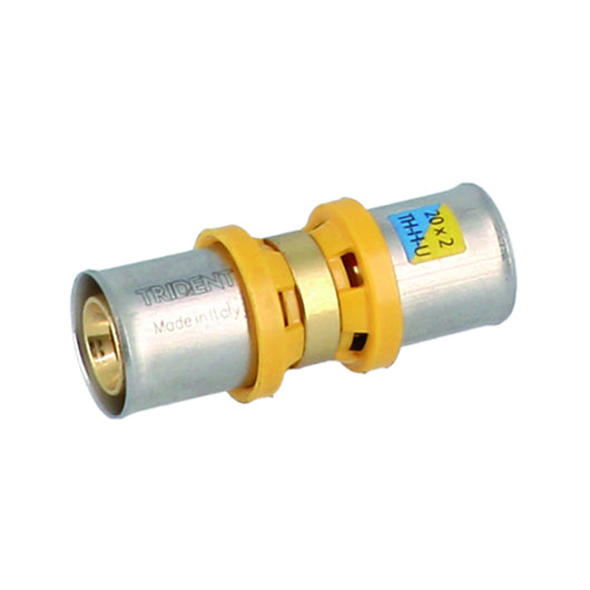 RACCORDO DIRITTO DOPPIO A PRESSARE PER MULTISTRATO- Diam. 26- GF- pezzi 1