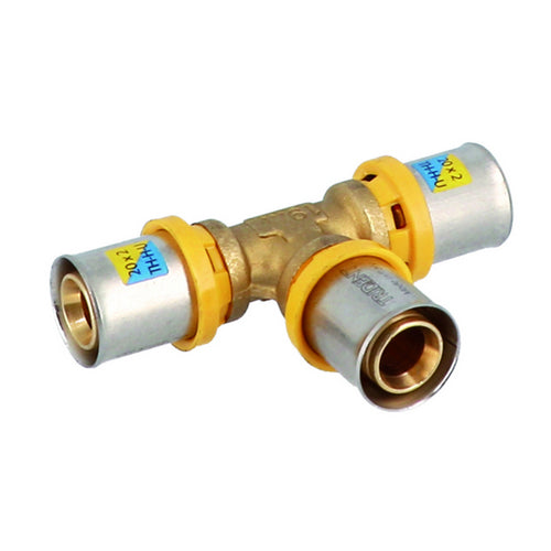 RACCORDO A T A PRESSARE PER MULTISTRATO- 16x16x16- GF- pezzi 1