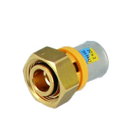 RACCORDO DIRITTO SEDE PIANA CON GIRELLO E GUAR. A PRESSARE MULTISTRATO- 3/4 x 26- GF- pezzi 1