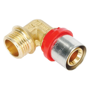 RACCORDO PRESS CURVO MASCHIO COMPACT  PER MULTISTRATO- 16 x 2,0 - 1/2- TIEMM- pezzi 1