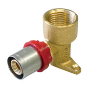 RACCORDO PRESS CURVO F CON FLANGIA COMPACT  PER MULTISTRATO- 16 X 2,0 -1/2- TIEMM- pezzi 1