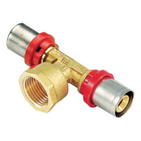 RACCORDO PRESS A T FEMMINA COMPACT  PER MULTISTRATO- 26 x 3,0 - 3/4 - 26 x 3,0- TIEMM- pezzi 1