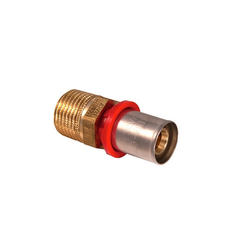 RACCORDO DIRITTO MASCHIO A PRESSARE PER MULTISTRATO- 1/2 x 16- TDMB- pezzi 1