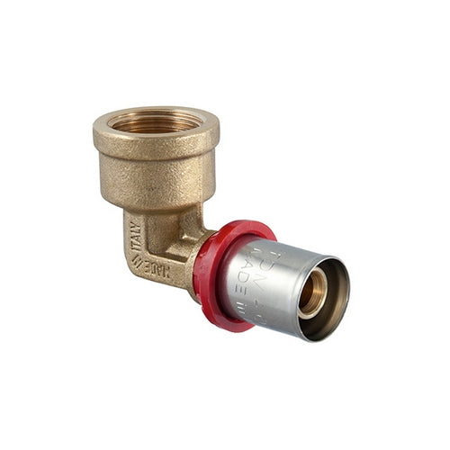 RACCORDO CURVO FEMMINA A PRESSARE PER MULTISTRATO- 1/2 x 20- TDMB- pezzi 1