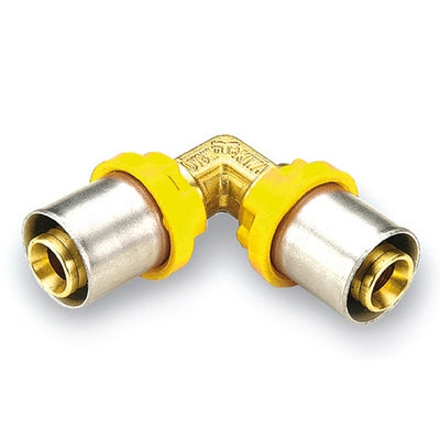 RACCORDO PER MULTISTRATO GAS CURVO DOPPIO- Diam. 26- TIEMM- pezzi 1