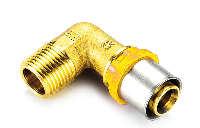 RACCORDO PER MULTISTRATO GAS CURVO MASCHIO- 16 x 1/2- TIEMM- pezzi 1