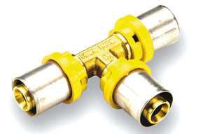 RACCORDO PER MULTISTRATO GAS A  T  RIDOTTO- Diam. 26 x 16 x 26- TIEMM- pezzi 1