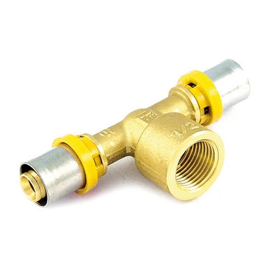 RACCORDO PER MULTISTRATO GAS  A    T    FEMMINA- 20 x 3/4 x 20- TIEMM- pezzi 1