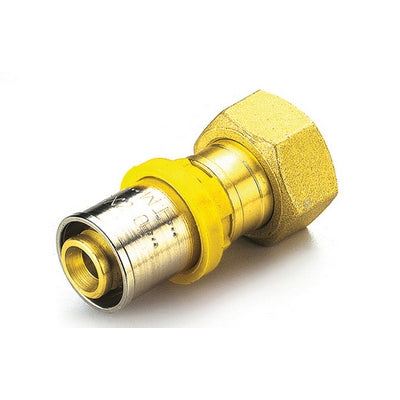 RACCORDO PER MULTISTRATO GAS DIRITTO CON GIRELLO E GUARNIZIONE PIANA- 20 x 1/2- TIEMM- pezzi 1