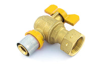 VALVOLA A SFERA PER MULTISTRATO GAS A SQUADRA CON LEVA E GIRELLO FOLLE- 20 x 3/4- TIEMM- pezzi 1