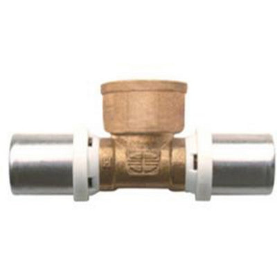 RACCORDO A TEE FEMMINA IBP A PRESSARE PER MULTISTRATO- 1/2x20- IBP- pezzi 1