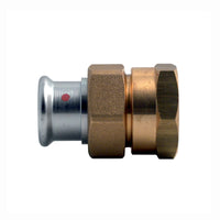 BOCCHETTONE DADO E RACCORDO FEMMINA IN OTTONE PRESS ACCIAIO CARBONIO- 1/2 x 15- ATUSA- pezzi 1