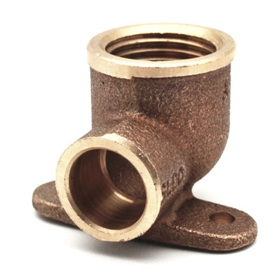 GOMITO BRONZO F. CON 2 FLANGE  A SALDARE- 3/4 x 22- FRABO- pezzi 1