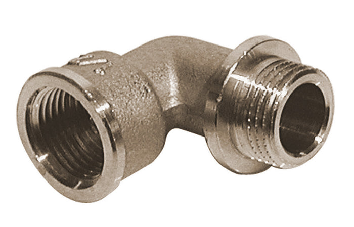 GOMITO A 90  ° MF CON BATTUTA IN OTTONE GIALLO- Diam. 1/2- TIEMM- pezzi 1