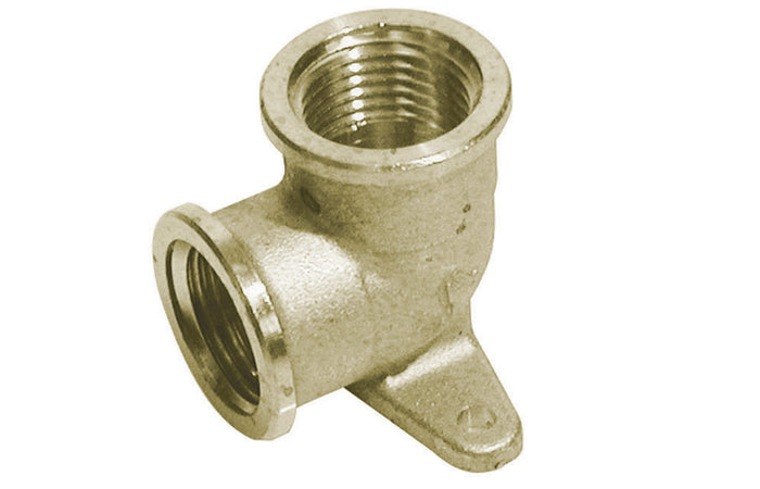 GOMITO A 90  ° FF CON FLANGIA IN OTTONE GIALLO- Diam. 1/2- TIEMM- pezzi 1