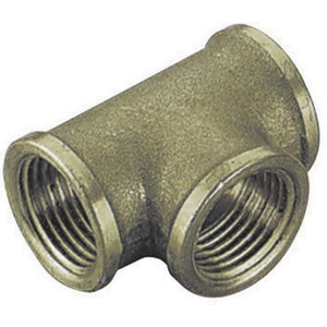 TEE  FF IN OTTONE GIALLO T- 3/8- TIEMM- pezzi 1