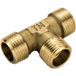 TEE MMM IN OTTONE GIALLO- 3/8 x 3/8 x 3/8- TIEMM- pezzi 10