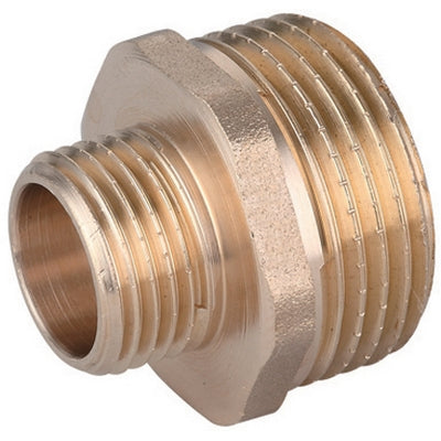 NIPPLE DIRITTO RIDOTTO MM OTTONE GIALLO IBP- 3/4 x 1/2  -CONF- FAIDF- pezzi 1