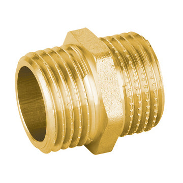 NIPPLE DIRITTO MM IN OTTONE GIALLO PESANTE IBP- 2- IBP- pezzi 1
