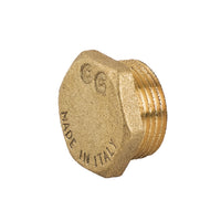 TAPPO MASCHIO CON ESAGONO IN OTTONE GIALLO- 2- CAVAL- pezzi 1
