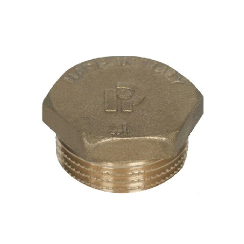 TAPPO MASCHIO ESAGONALE OTTONE GIALLO- 1/4- RINAL- pezzi 1