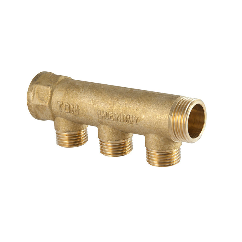 COLLETTORE LINEARE IN OTTONE GIALLO- 3/4 X 1/2 2 Vie- TDMB- pezzi 1