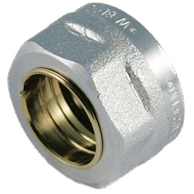 DADO CROMATO CON OGIVA E GUARNIZIONE PER TUBO RAME- 1/2 x 12- TIEMM- pezzi 1