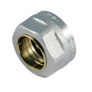 DADO CROMATO CON OGIVA E GUARNIZIONE PER TUBO RAME- 1/2 x 14- TIEMM- pezzi 1