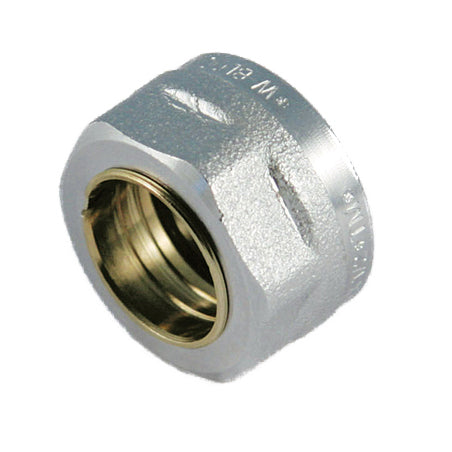 DADO CROMATO CON OGIVA E GUARNIZIONE PER TUBO RAME- 1/2 x 14- TIEMM- pezzi 1