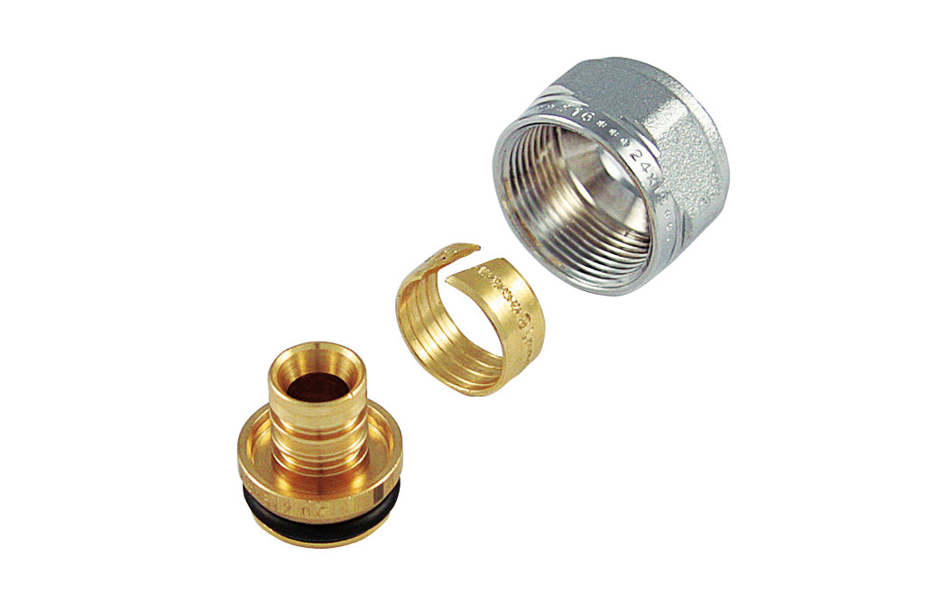 ADATTATORE CROMO PER TUBO MULTISTRATO- 16x2- TIEMM- pezzi 1