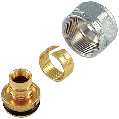 ADATTATORE CROMO PER TUBO MULTISTRATO- 20x2- TIEMM- pezzi 1