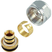 ADATTATORE CROMATO PER MULTISTRATO PASSO 1/2 x 16- 16 x 2- TIEMM- pezzi 1