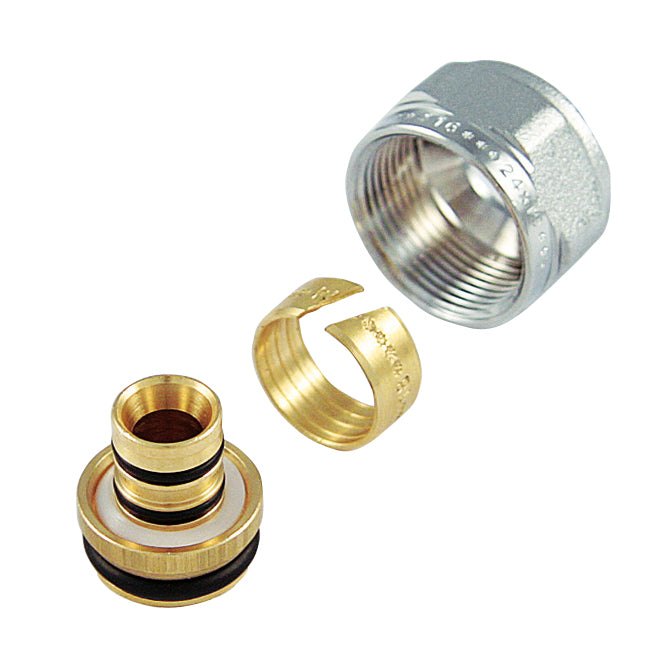 ADATTATORE CROMATO PER MULTISTRATO PASSO 1/2 x 16- 16 x 2.25- TIEMM- pezzi 1