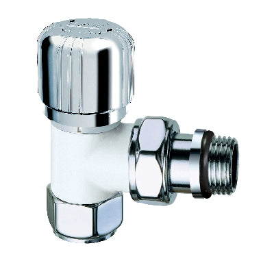 VALVOLA TERMOSTATIZZABILE BIANCO-CROMATA A SQUADRA- 3/8- FAR- pezzi 1