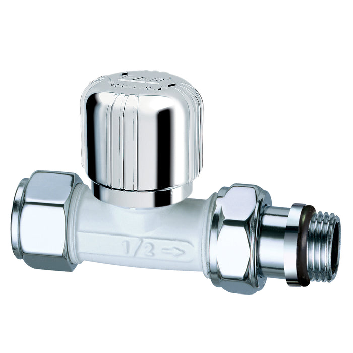 VALVOLA TERMOSTATIZZABILE DIRITTA BIANCO-CROMATA- 3/8- FAR- pezzi 1