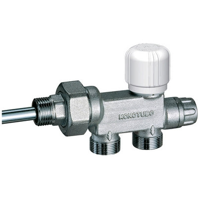 VALVOLA MONOTUBO TERMOSTATIZZABILE CROMATA (FAR)- 1 x 12 Dx- FAR- pezzi 1