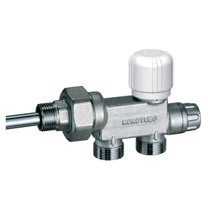 VALVOLA MONOTUBO TERMOSTATIZZABILE CROMATA (FAR)- 1 x 12 Dx- FAR- pezzi 1