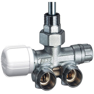 VALVOLA MONO-BITUBO TERMOSTATIZZABILE SQUADRA DX C/BOCCHETTONE (FAR)- Diam. 1/2- FAR- pezzi 1