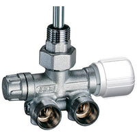 VALVOLA MONO-BITUBO TERMOSTATIZZABILE SQUADRA SX C/BOCCHETTONE- Diam. 1/2- FAR- pezzi 1