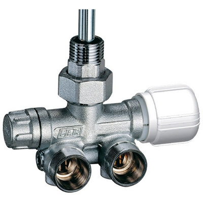 VALVOLA MONO-BITUBO TERMOSTATIZZABILE SQUADRA SX C/BOCCHETTONE- Diam. 1/2- FAR- pezzi 1