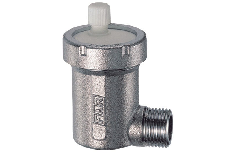 VALVOLA AUTOMATICA SFOGO ARIA A SQUADRA A GALLEGGIANTE CROMATA- 3/8- FAR- pezzi 1