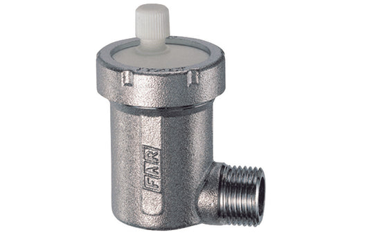 VALVOLA AUTOMATICA SFOGO ARIA A SQUADRA A GALLEGGIANTE CROMATA- 3/8- FAR- pezzi 1