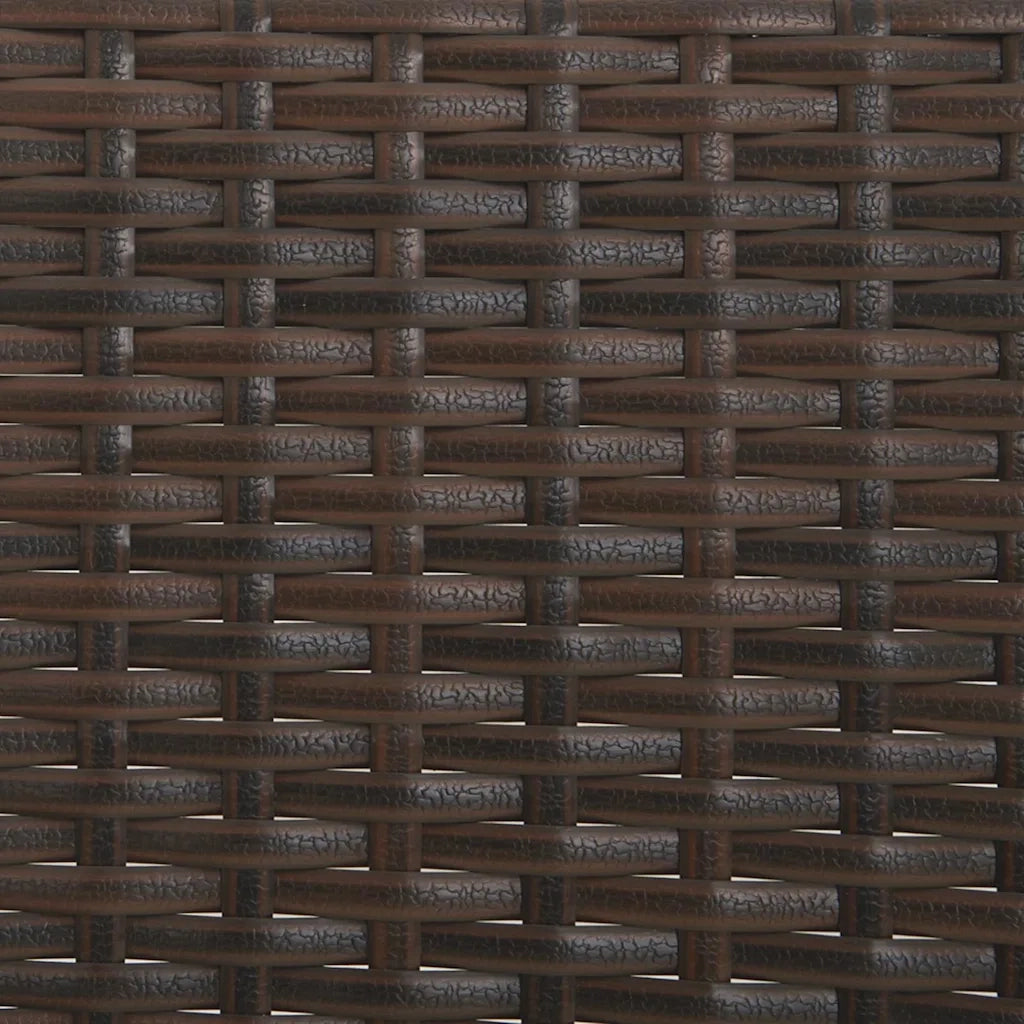 Panca da Giardino a 3 Posti con Cuscini in Polyrattan Marrone 319491