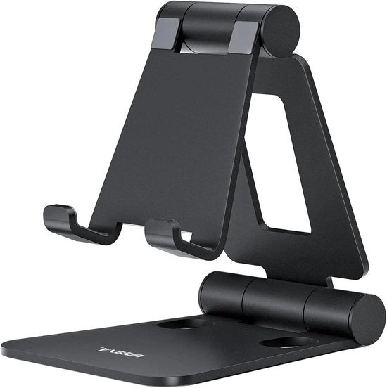 Regolabaricabile appoggiatore per telefono pieghevole - compatibile con iPhone, HUAWEI, Galaxy