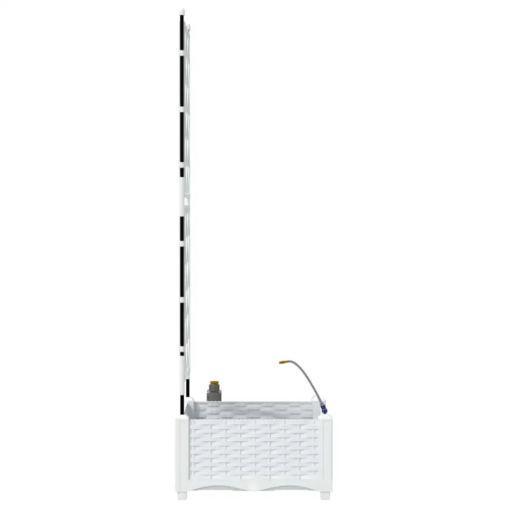 Fioriere | Cassetta per fiori | Vaso da giardino Bianco 40 x 40 x 126 cm Plastica