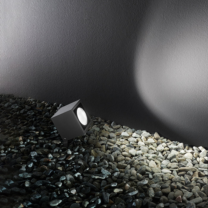 Lampade Terra Esterno Contemporaneo Capsule Metallo Grigio Led 20W 3000K