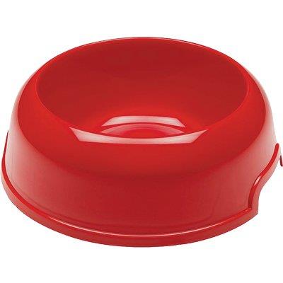 Set 6 ciotole per cani e gatti in plastica 1 litro Ø 23 cm con bordo antiscivolo e maniglia laterale colori assortiti Ferplast