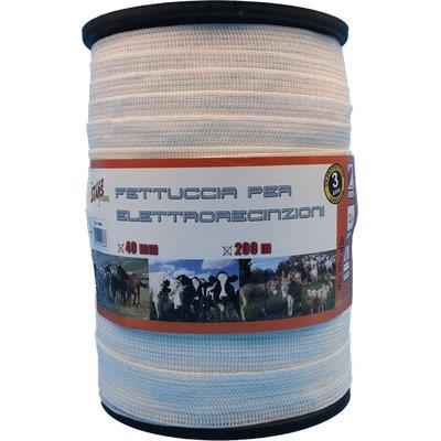 FETTUCCIA ELETTRORECINZIONE STARS  FILI ACCIAIO INOX 12 MM 40 MT 200