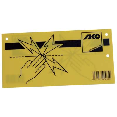 TARGA ELETTRORECINZIONE - PP GIALLO/NERO- 3 pezzi