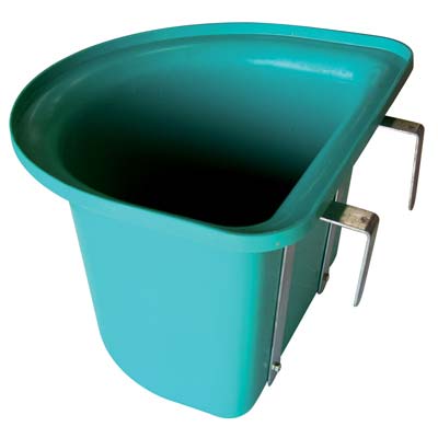 MANGIATOIA CAVALLI STACCIONATA PESANTE  PLASTICA/METALLO CM 39X32 H.CM 26